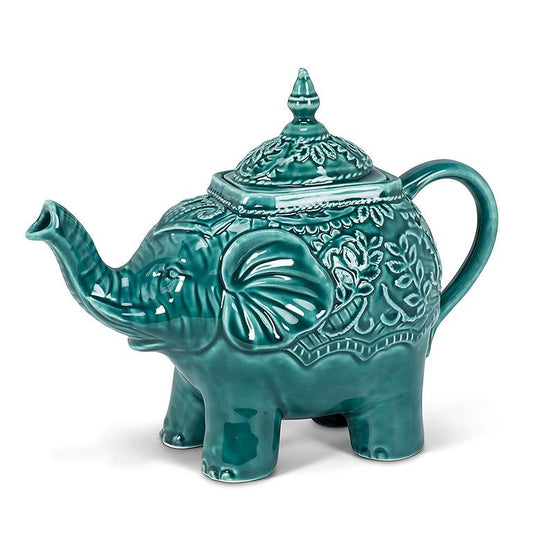 Ornate Elephant Teapot - 32oz