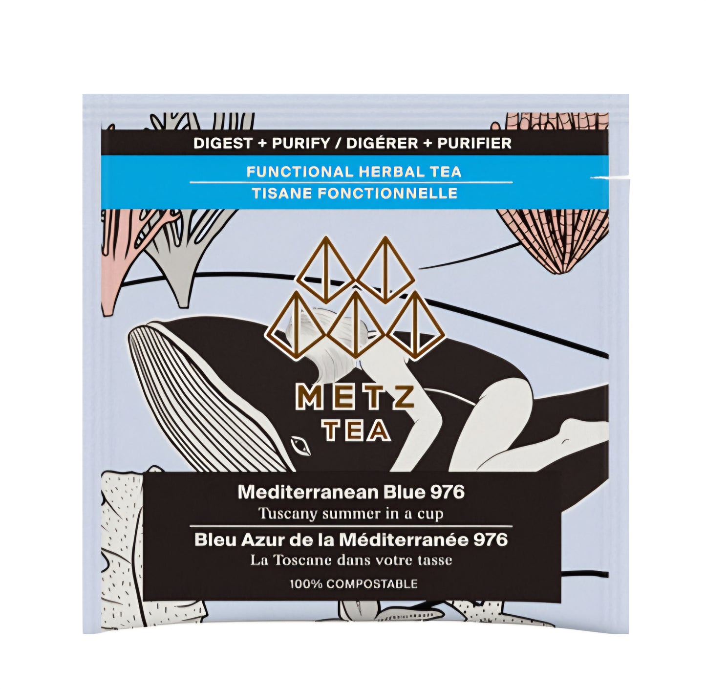 Metz Luxury Tea - Mediterranean Blue - 25 Teabags